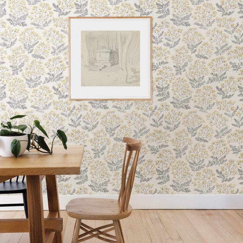 NuWallpaper NUS3546 Wethersfield Peel & Stick Wallpaper, Yellow - Image 2